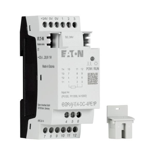 I/O expansion for easyE4 with temperature detection Pt100, Pt1000 or Ni1000, 24 VDC, analog inputs: 4, push-in image 17