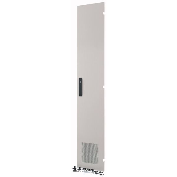 Cable connection area door, ventilated, for HxW = 2000 x 350 mm, IP31, grey image 1