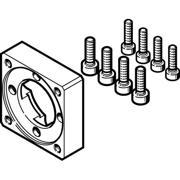 EAMF-A-28D-28M Motor flange image 1