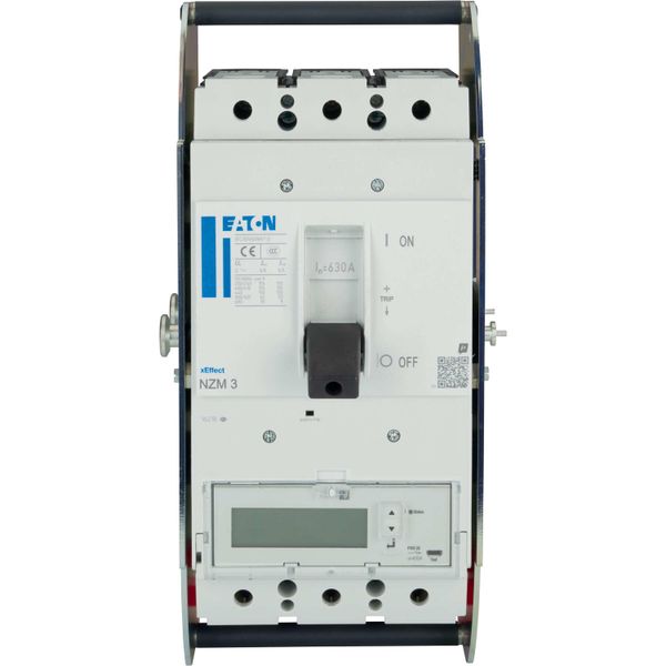 NZM3 PXR25 circuit breaker - integrated energy measurement class 1, 630A, 3p, withdrawable unit image 8