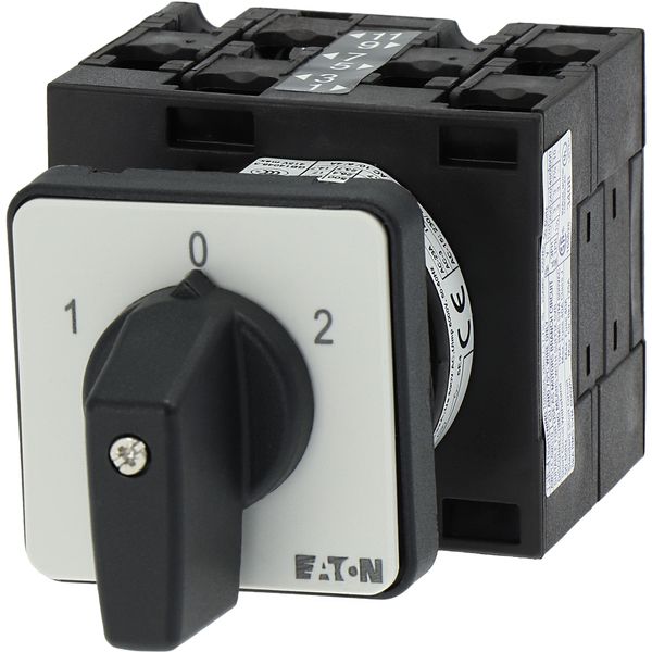 Reversing switches, T3, 32 A, flush mounting, 3 contact unit(s), Contacts: 5, 60 °, maintained, With 0 (Off) position, 1-0-2, Design number 8401 image 15