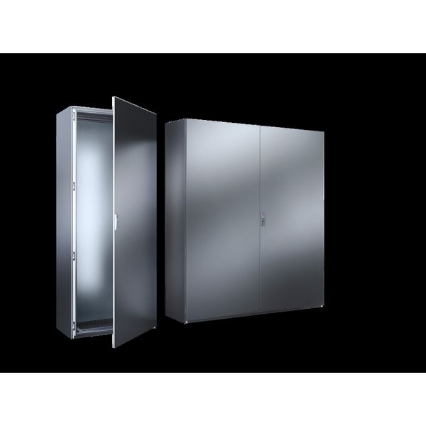 Free-standing enclosure system, 1200x2000x500 mm, Stainless Steel,mounting plate image 1