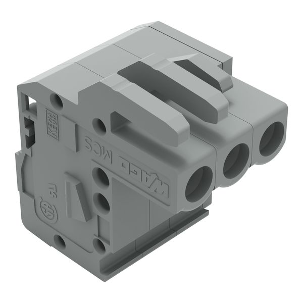 1-conductor female connector, angled CAGE CLAMP® 2.5 mm² gray image 2