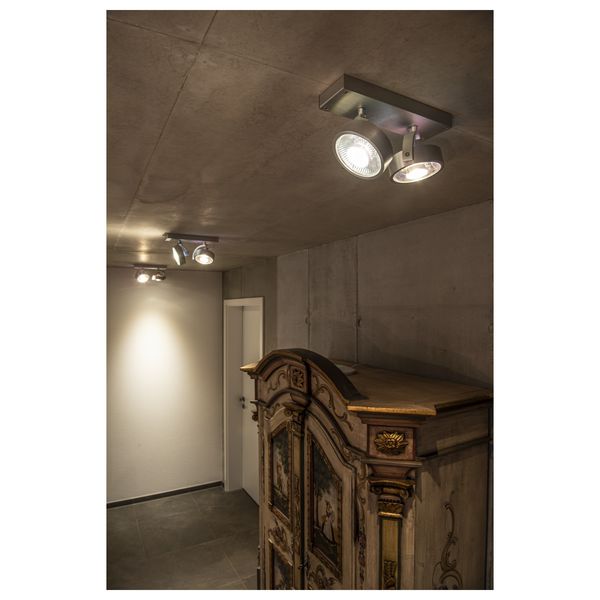 KALU 2 QPAR ceiling light, alu brushed. ES111, max. 2x75W image 5