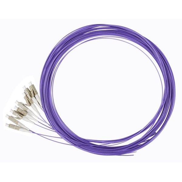 FO Pigtail LC, 50/125æm OM4, 2.0m, Easy Strip, violet,4pcs image 1