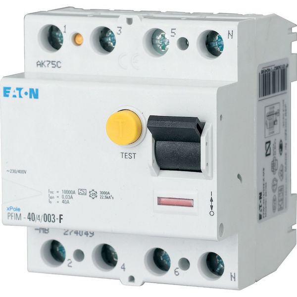 Residual current circuit breaker (RCCB), 40A, 4p, 30mA, type G/F image 3