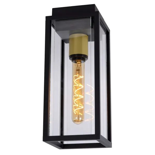 Lucide LAURENS - Flush ceiling light Outdoor - 1xE27 - IP54 - Black image 1