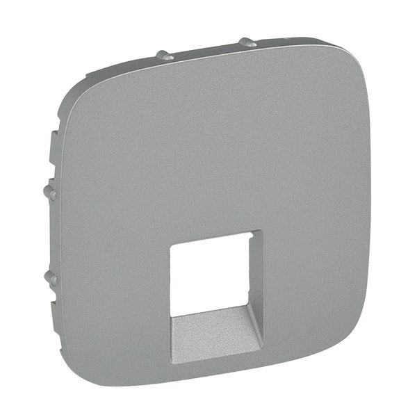 Cover plate Valena Allure - RJ 45/RJ 11 socket - aluminium image 1