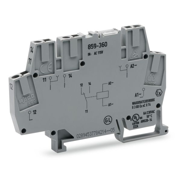 859-360 Relay module; Nominal input voltage: 115 VAC; 1 changeover contact image 1