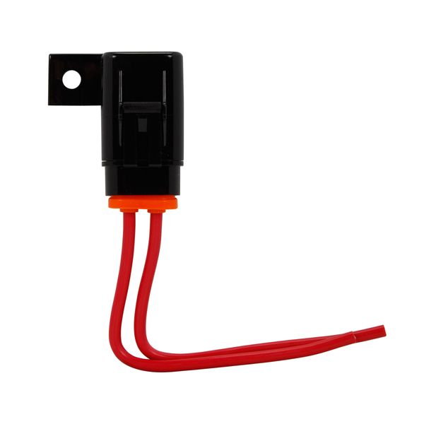 Eaton Bussmann series HHU fuse holder, Gasket-sealed, 32 Vdc, 30A, Non Indicating, Circuit protector, 12 AWG lead wire, Nylon cap and housing, silicone rubber gasket, tin plated brass terminal, water resistant image 1