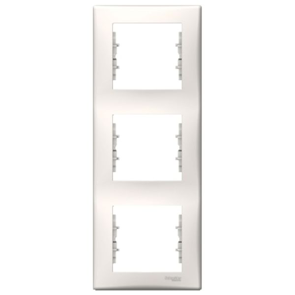 Sedna - vertical 3-gang frame - cream image 1