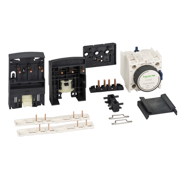 Kit for assembling star delta starters, for 3 x contactors LC1D09-D18 with circuit breaker GV2, compact mounting image 4