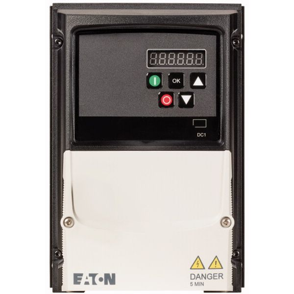 Variable frequency drive, 230 V AC, 1-phase, 4.3 A, 0.37 kW, IP66/NEMA 4X, Radio interference suppression filter, 7-digital display assembly, Addition image 1