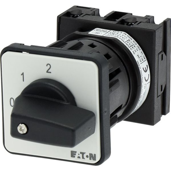 Step switches, T0, 20 A, centre mounting, 1 contact unit(s), Contacts: 2, 45 °, maintained, With 0 (Off) position, 0-2, Design number 8310 image 4