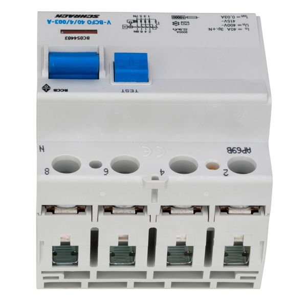 Residual current circuit breaker, 40A, 4-pole,30mA, type A,V image 3