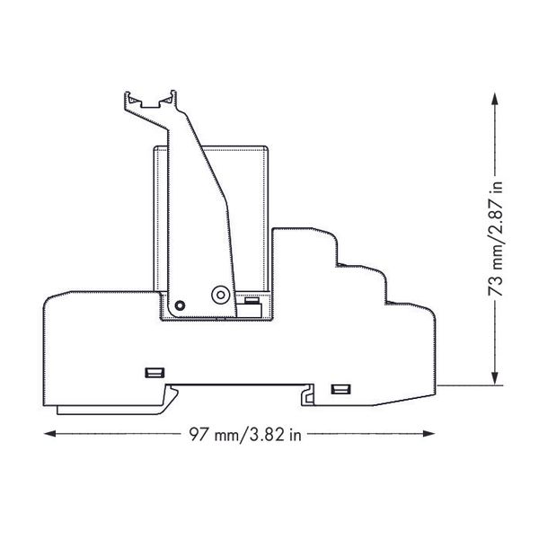 Relay module Nominal input voltage: 110 VDC 2 changeover contacts gray image 3