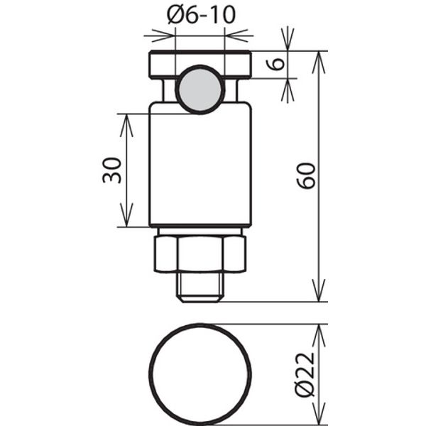 KS connector StSt f. Rd 6-10mm, long version, single-part unit w image 2