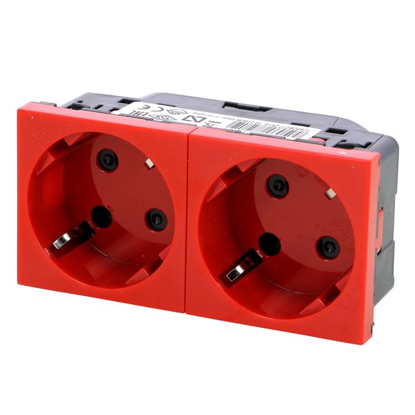 Multi-support multiple socket Mosaic - 2 x 2P+E automatic term. - tamperproof image 4