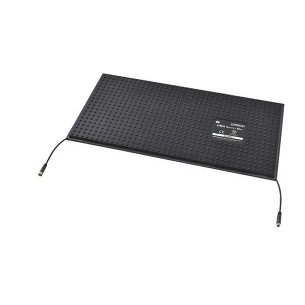 Safety mat black with 2-cable, 750 x 750 mm dimension image 1