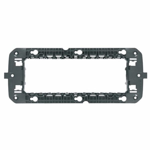 FRENCH STANDARD SUPPORT - 6 MODULES WITH SCREWS - HORIZONTAL CENTRE DISTANCE 2X57mm - CHORUSMART image 2