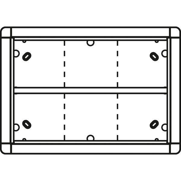 Surface-mounted frame 6 module places, white image 1