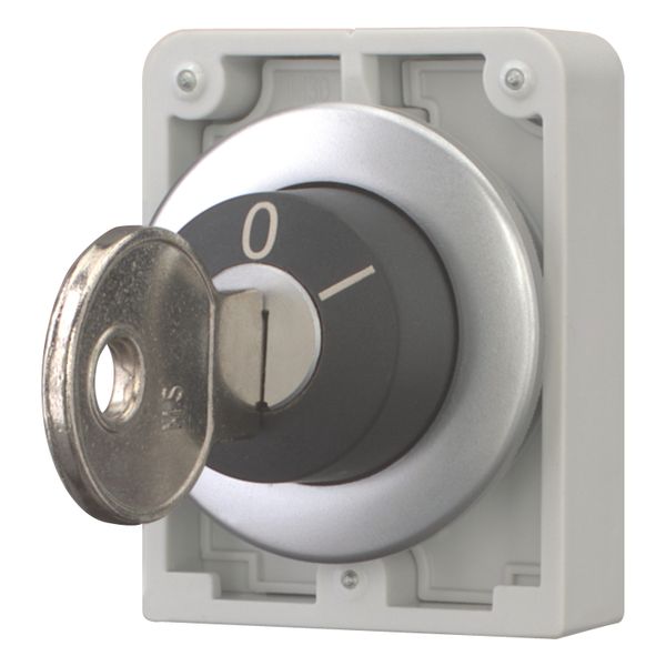 Key-operated actuator, Flat Front, maintained, 2 positions, Key withdrawable: 0, Metal bezel image 10