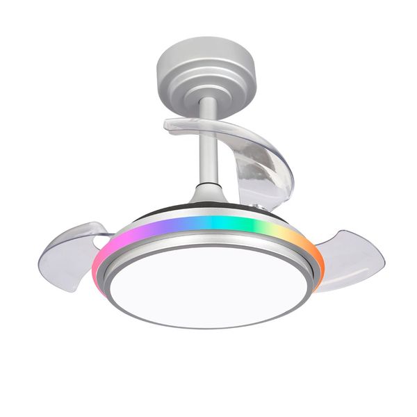 Antila Mini XS LED Ceiling Fan 40W 3500Lm CCT Dim RGB Grey image 1