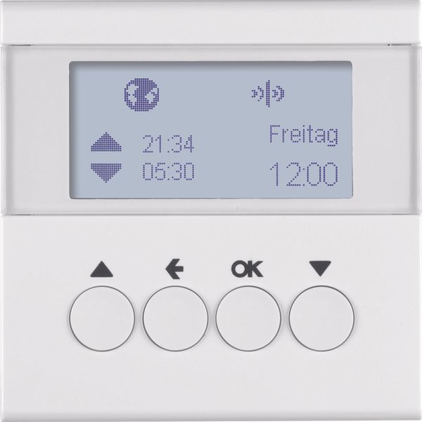 KNX radio blind time switch quicklink, display, S.1/B.3/B.7, p. white  image 1