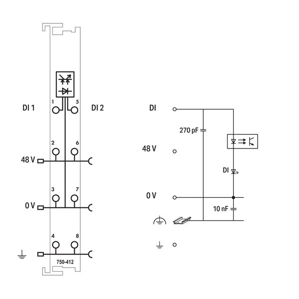 2-channel digital input 48 VDC 3 ms light gray image 5