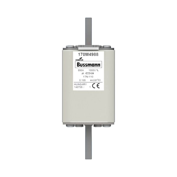 Fuse-link, high speed, 550 A, AC 1000 V, DIN 1, 51 x 69 x 138 mm, aR, DIN, IEC, single indicator image 5