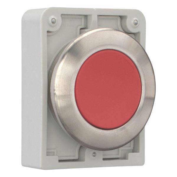Pushbutton, RMQ-Titan, flat, maintained, red, blank, Front ring stainless steel image 7