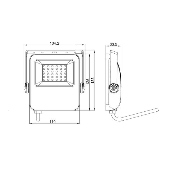 Capri LED Basic 30W 3600lm 4000K symmetric IP65 black image 3