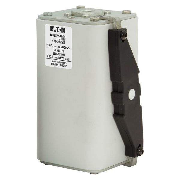 Fuse-link, high speed, 700 A, AC 2000 V, Size 3, 74 x 90 x 143 mm, aR, IEC, single indicator image 8