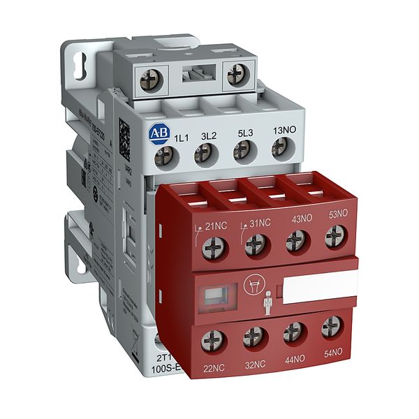 Safety Contactor, IEC, 100S, 38A, 24-60V AC/DC Electronic Coil, No Standard, 2NO/NC image 1