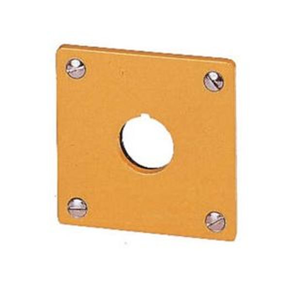 Flush mounting plate, yellow, 1 mounting location image 2