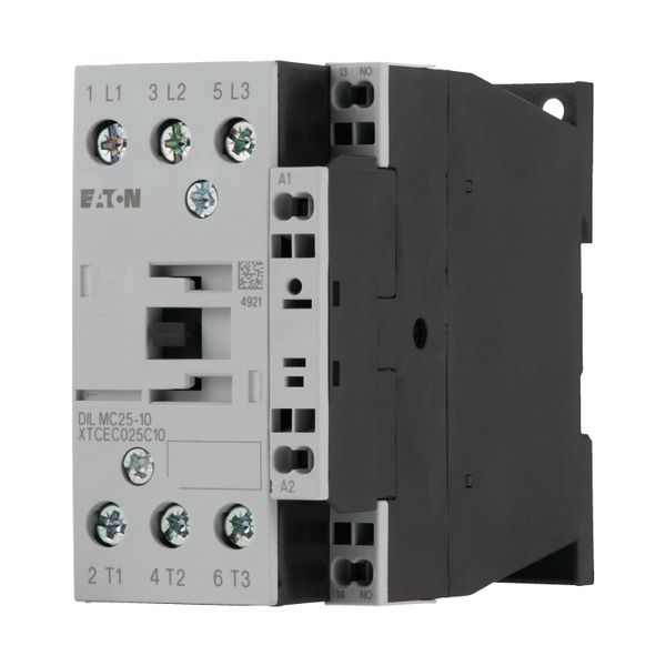 Contactor, 3 pole, 380 V 400 V 11 kW, 1 N/O, RDC 24: 24 - 27 V DC, DC operation, Spring-loaded terminals image 12