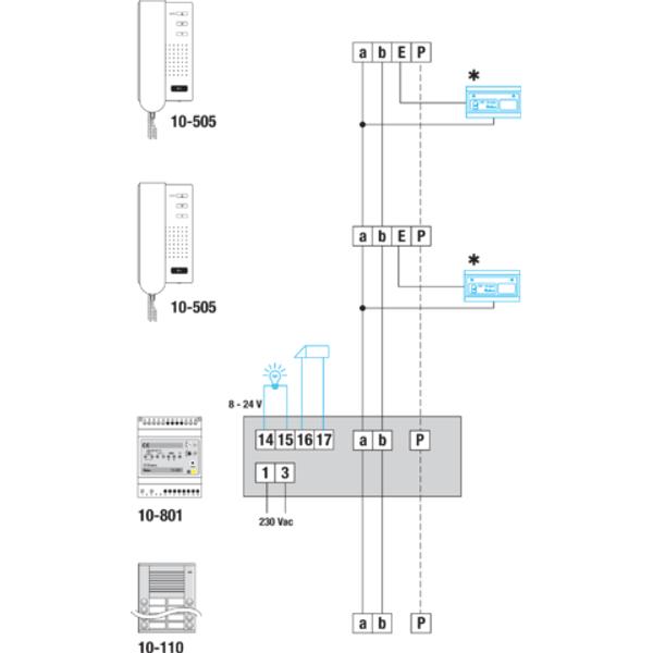 Compact intercom for surface-mounting, white image 3