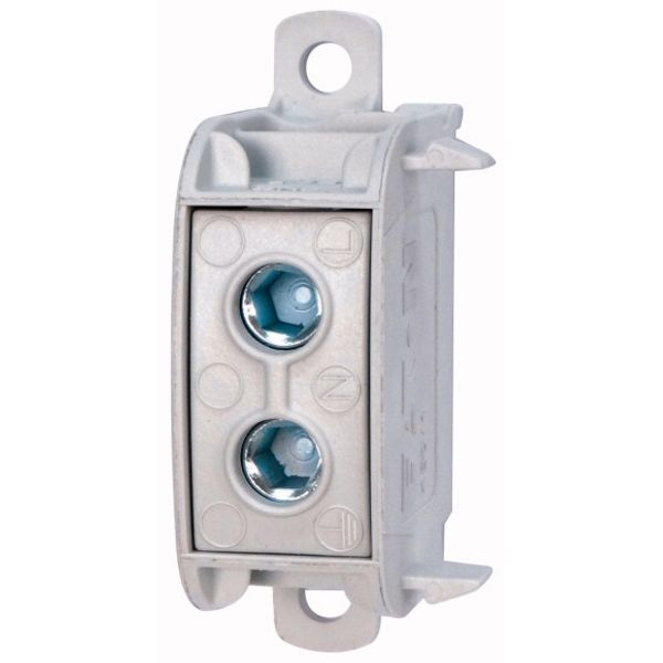 Block terminal / terminal, 2.5-50mm², 1p, 150A, snap-fit, screwable, dome attachment image 1