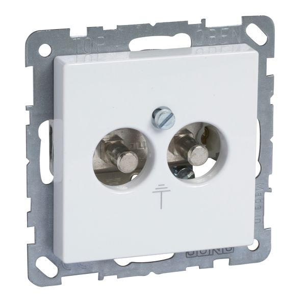 Potential equalisation socket-outlet insert, active white, glossy, System M image 2