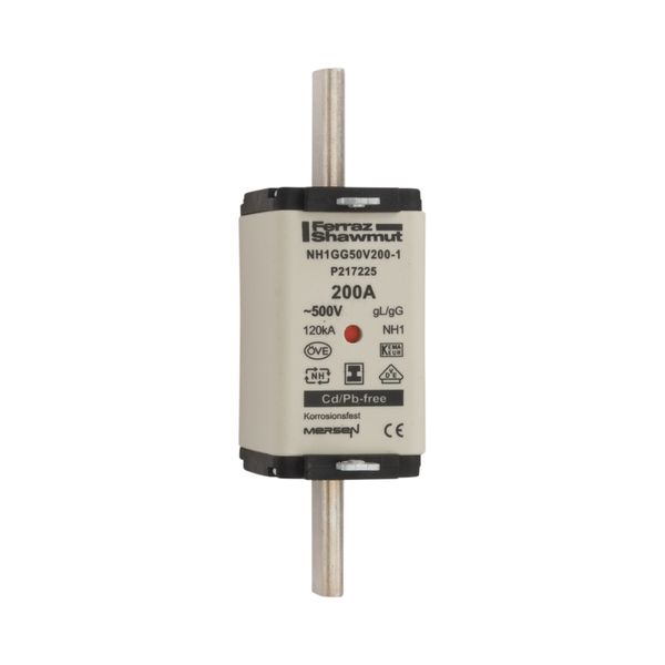 Fuse-link NH1 gG 500VAC 200A isolated tags Double indicator image 1