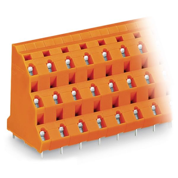 Triple-deck PCB terminal block 2.5 mm² Pin spacing 10.16 mm orange image 1