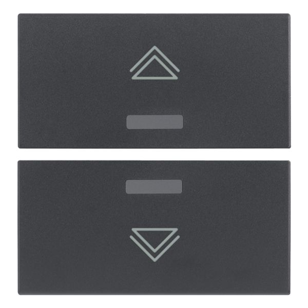 Two half-buttons 2M regul.symbol grey image 1