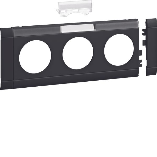 Frontplate 3-gang socket lid 80 LF gb image 1