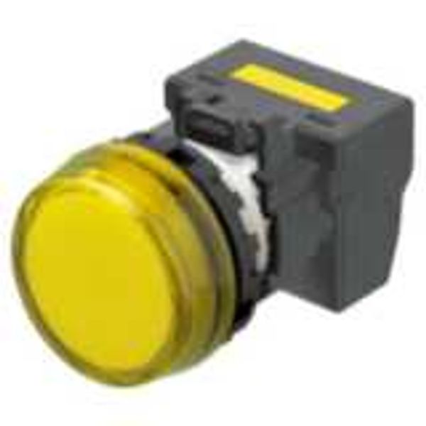 M22N Indicator, Plastic flat etched, Yellow, Yellow, 220/230/240 V AC, image 3