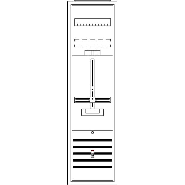 DA17CA Meter board, Field width: 1, Rows: 7, 1100 mm x 300 mm x 215 mm, Isolated (Class II), IP31 image 17