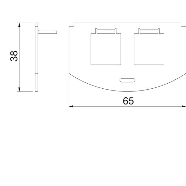 MP R2 2F Mounting plate for GES R2 for 2x Typ  F image 2