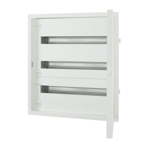 Complete flush-mounted flat distribution board, white, 24 SU per row, 3 rows, type C image 3