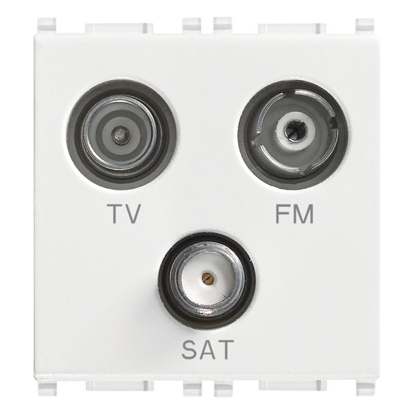 TV-FM-SAT single conn. 3outs white image 1