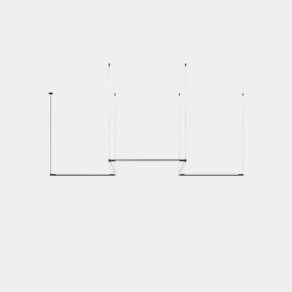 Pendant Tubs Modular Pendant Configuration Lineal x 5 LED 75.5W LED warm-white 3000K ON-OFF Black 2810lm image 1