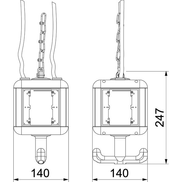 VH-4 LG HoverCube IP20, with grip, empty 140x140x252 image 2